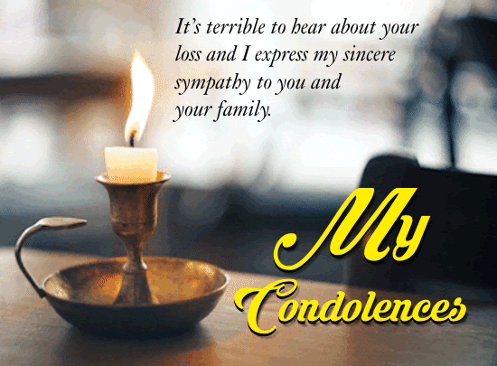 Our Sincere Condolences To You And Your Family - Goimages Talk
