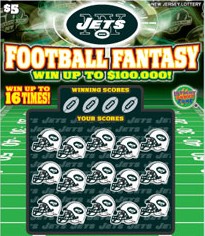 Cash prizes for "Jets Football Fantasy" range from $5 to $100,000 for a single winner. One lucky second-chance winner will win lower bowl season tickets in the New Jets Stadium for a decade.