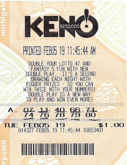 Keno Lottery Ticket