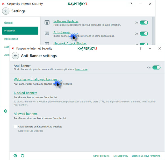 Kaspersky Internet Security step 1