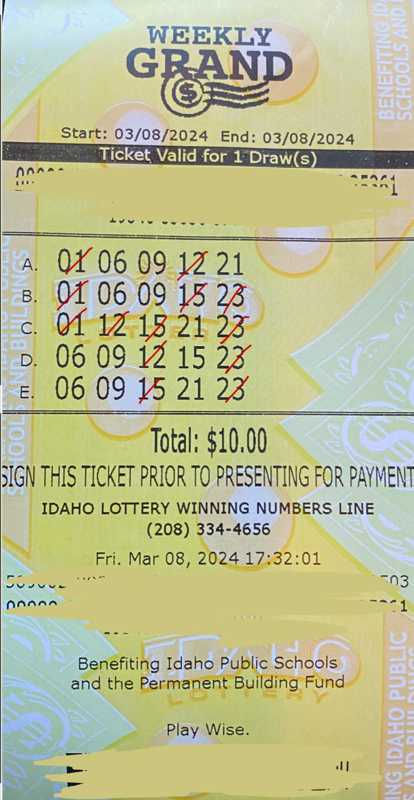 Weekly grand, Idaho Lottery, ThatScaryChick 