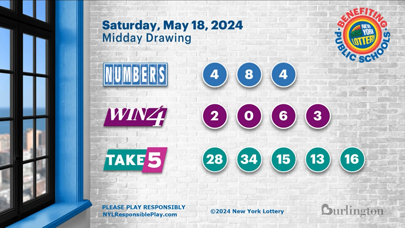 May 18 2024 New York Lottery Midday Draw NUMBERS WIN4 TAKE5