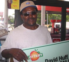 David Huff, 46, won $5 million playing the Georgia Lottery instant game Georgia's $500 Million Club.