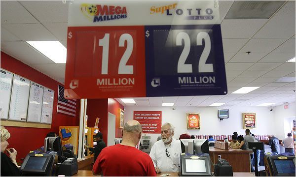 With no lottery of their own, Nevadans who want to play the numbers visit California vendors like this one near the state line.