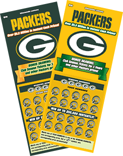 The Green Bay Packers instant scratch game from the Wisconsin Lottery lets players scratch and match for a chance to win up to $50,000, instantly.
