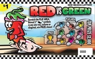 The new Red vs. Green scratch-off ticket was created by Joby Elliott, a lottery graphic designer who attended college on a Legislative Lottery Scholarship.